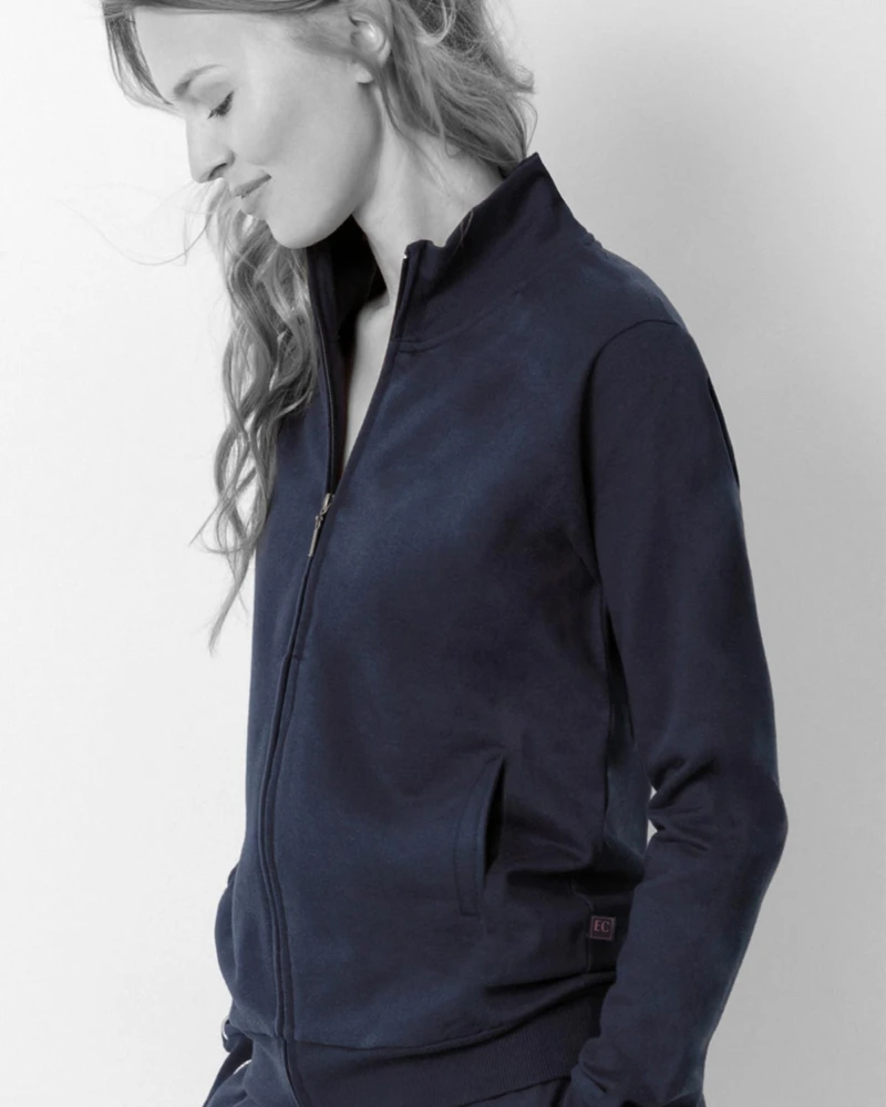 Full zip donna Enrico Coveri linea relax in cotone