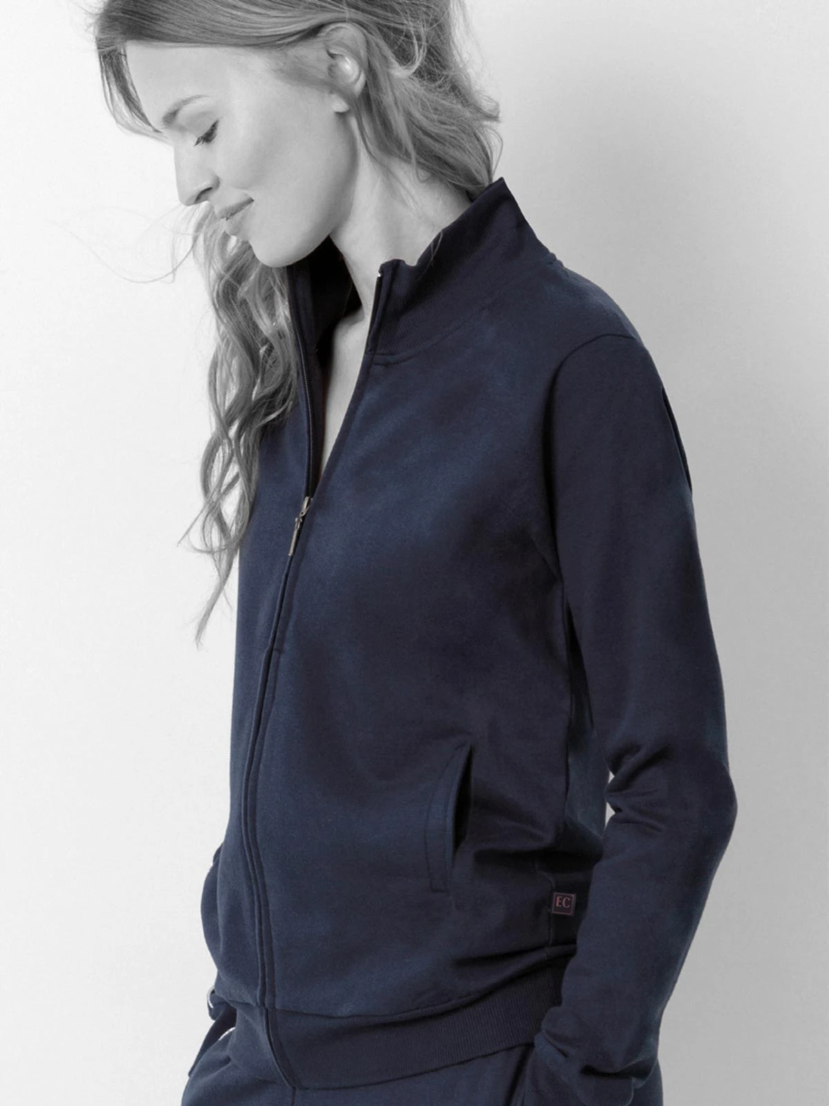 Full zip donna Enrico Coveri linea relax in cotone