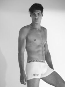Boxer Enrico Coveri in cotone elasticizzato con elastico logato e stampa