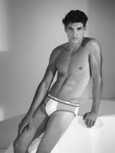 Slip  Enrico Coveri in Cotone elasticizzato con Elastico Loggato e Inserti Colore