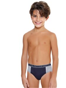 Slip bambino Enrico Coveri in cotone elasticizzato con inserti a contrasto