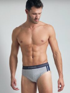 Slip Il Granchio  in cotone elasticizzato con inserto,  in scatola da 3 pz