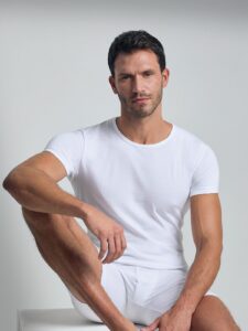 T-shirt  Il Granchio girocollo mezza manica in cotone elastico