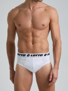 Slip Lotto in cotone con elastico logato